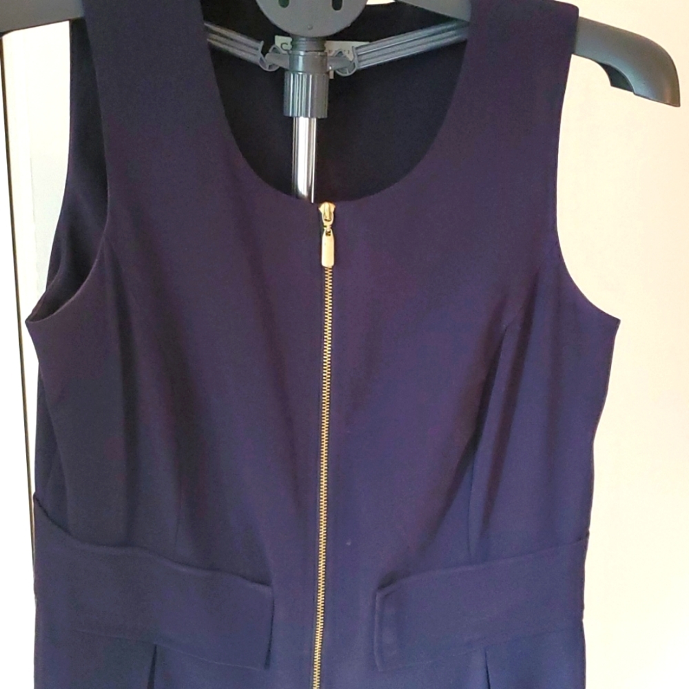 Navy sleeveless summer dress petite size 10. S2